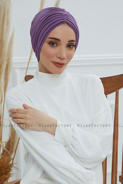 Wilma - Violet Cotton Turban