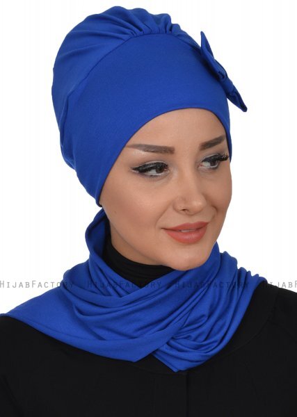 Bianca - Blue Cotton Turban
