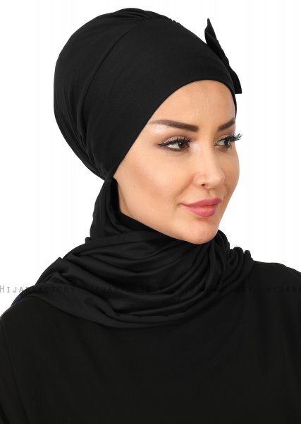 Bianca - Black Cotton Turban