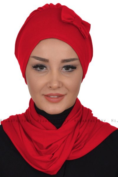 Bianca - Red Cotton Turban