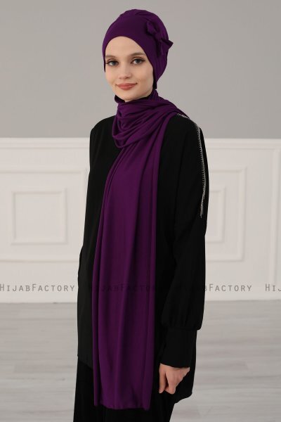 Bianca - Purple Cotton Turban