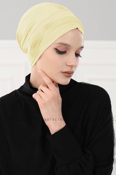 Linda - Yellow Cotton Turban - Ayse Turban