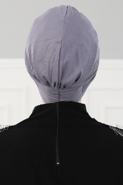 Linda - Grey Cotton Turban - Ayse Turban