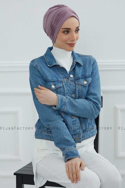 Linda - Lilac Cotton Turban