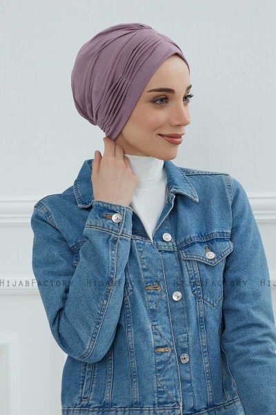 Linda - Lilac Cotton Turban