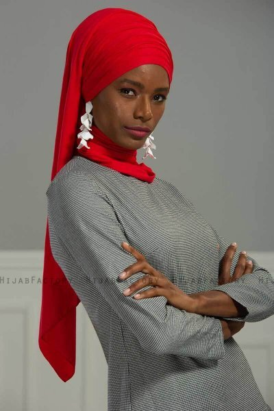 Rebecca - Red Cotton Turban - Ayse Turban