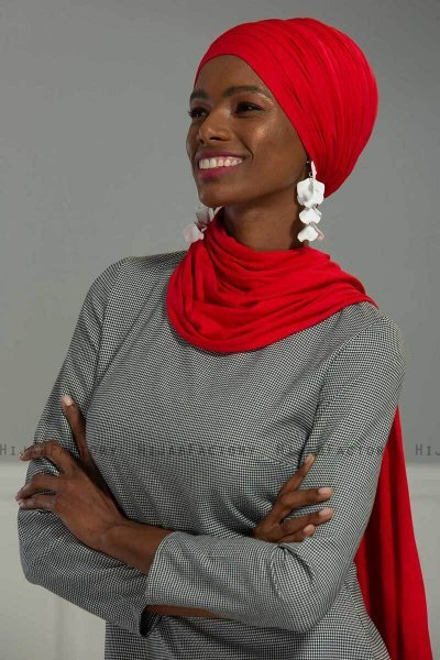 Rebecca - Red Cotton Turban - Ayse Turban