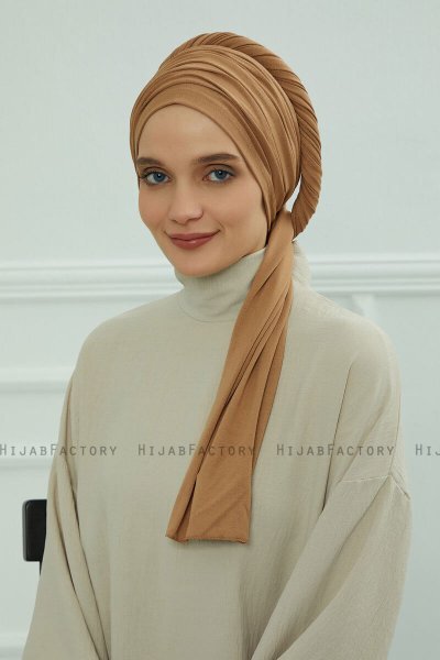 Rebecca - Light Brown Cotton Turban