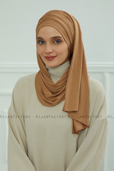 Rebecca - Light Brown Cotton Turban