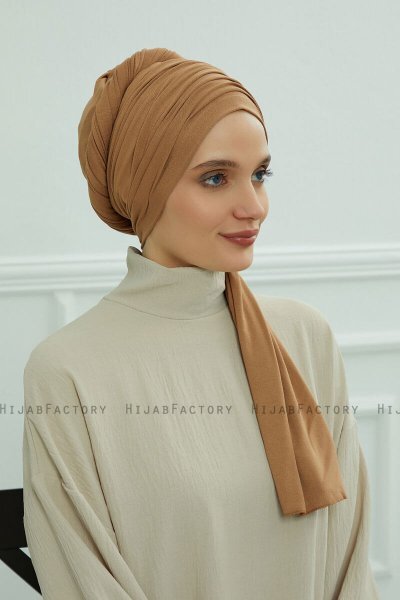 Rebecca - Light Brown Cotton Turban