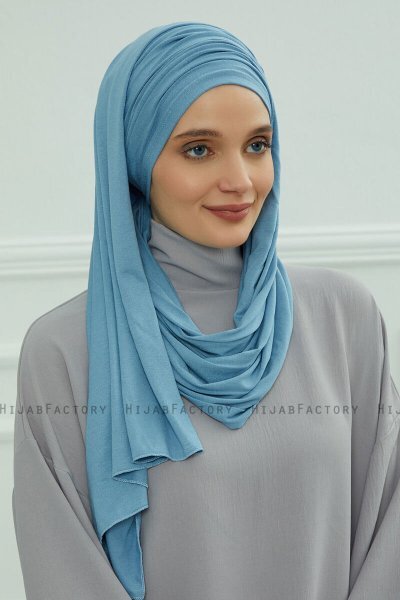 Rebecca - Sky Blue Cotton Turban