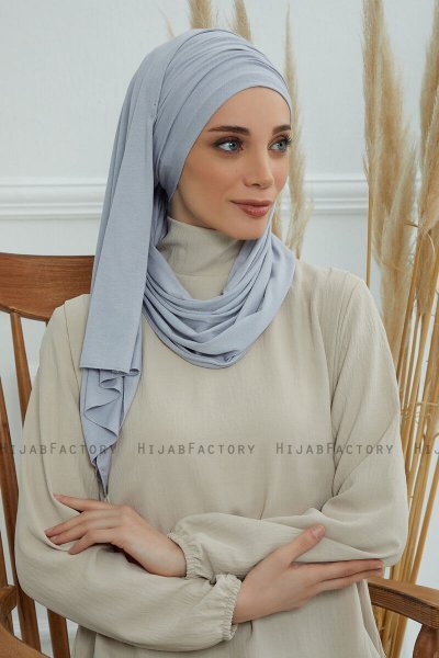 Rebecca - Light Grey Cotton Turban