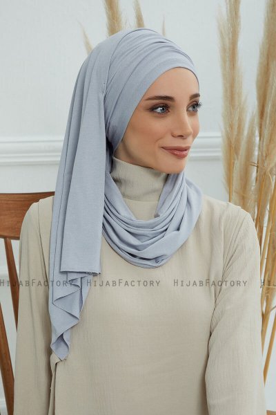 Rebecca - Light Grey Cotton Turban