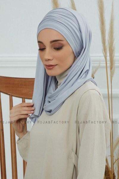 Rebecca - Light Grey Cotton Turban