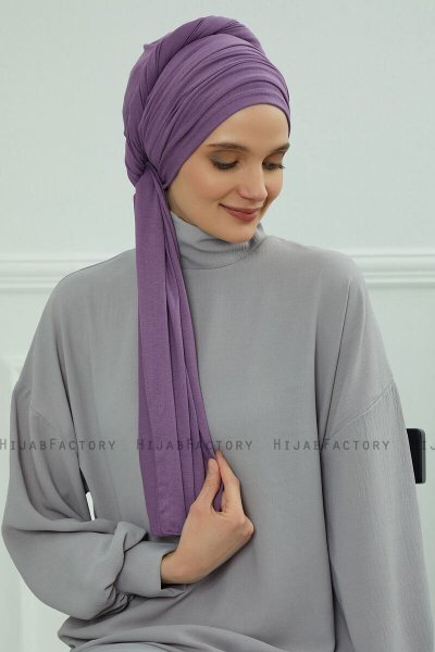 Rebecca - Violet Cotton Turban