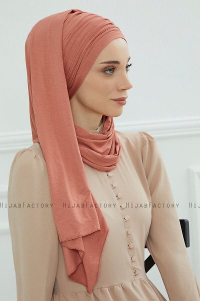 Rebecca - Salmon Cotton Turban