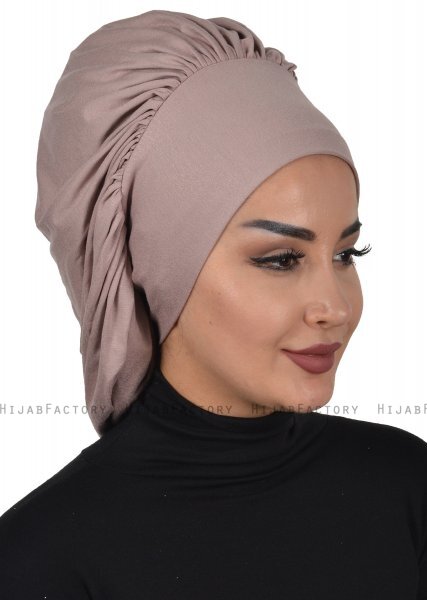 Isabella - Taupe Cotton Turban - Ayse Turban
