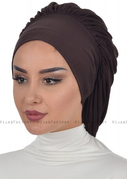 Isabella - Brown Cotton Turban - Ayse Turban