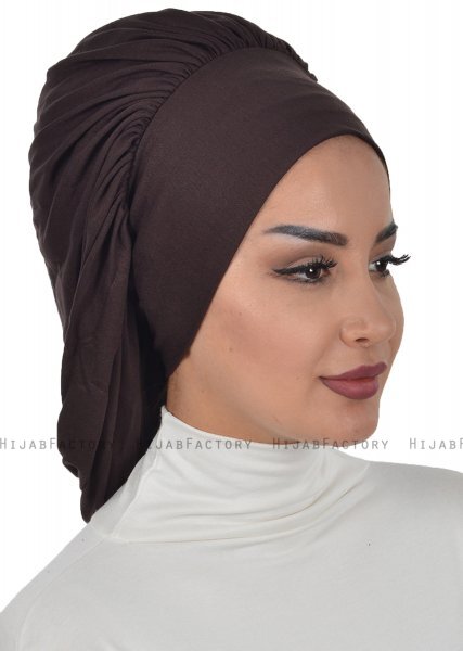 Isabella - Brown Cotton Turban - Ayse Turban