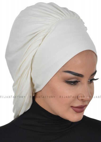 Isabella - Creme Cotton Turban - Ayse Turban