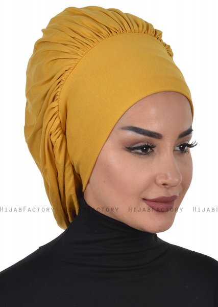 Isabella - Mustard Cotton Turban - Ayse Turban