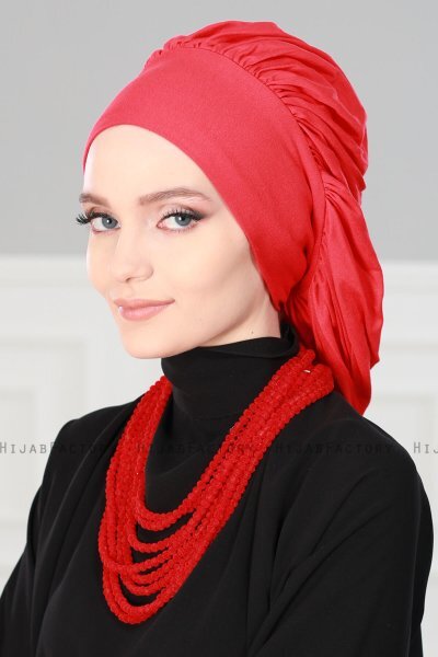 Isabella - Red Cotton Turban - Ayse Turban