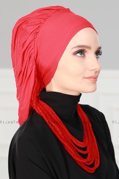 Isabella - Red Cotton Turban - Ayse Turban