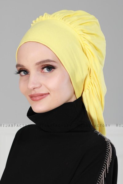 Isabella - Yellow Cotton Turban - Ayse Turban