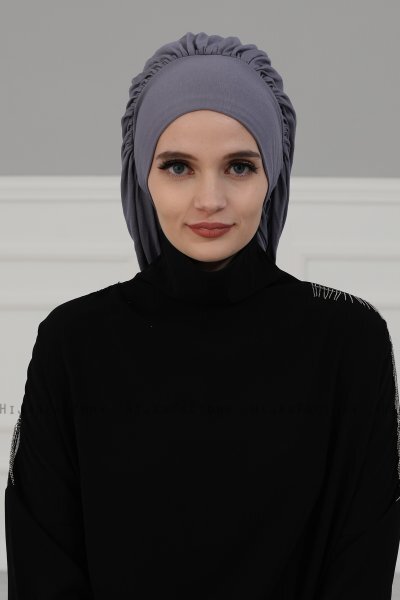 Isabella - Grey Cotton Turban - Ayse Turban