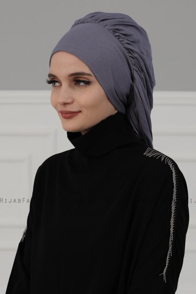 Isabella - Grey Cotton Turban - Ayse Turban
