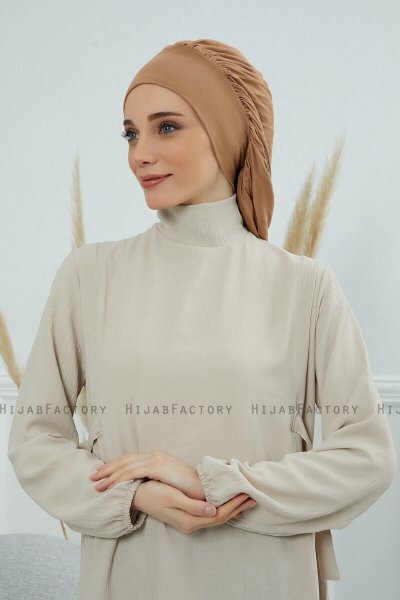 Isabella - Light Brown Cotton Turban