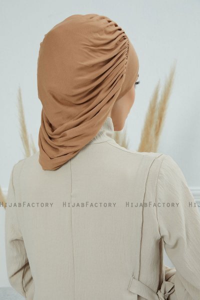 Isabella - Light Brown Cotton Turban