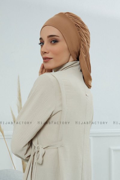 Isabella - Light Brown Cotton Turban