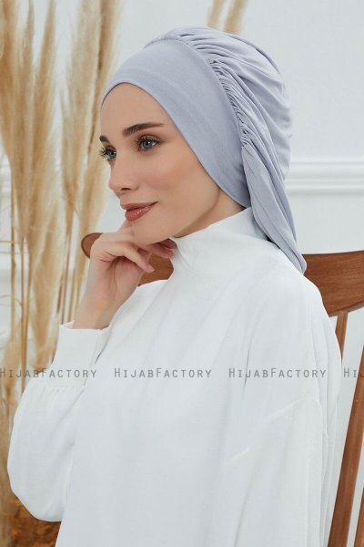 Isabella - Light Grey Cotton Turban