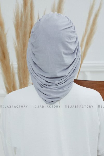 Isabella - Light Grey Cotton Turban