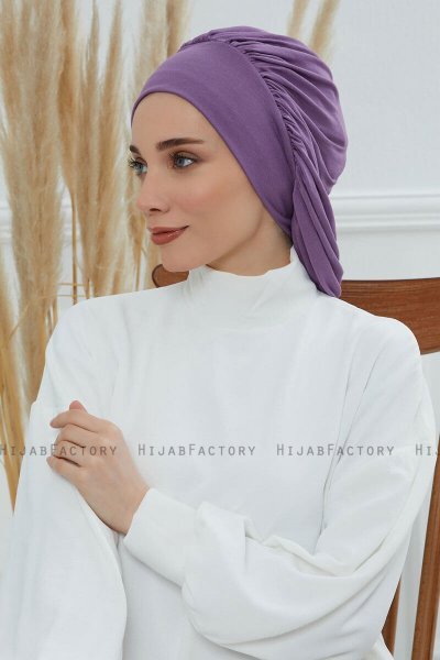 Isabella - Violet Cotton Turban