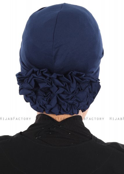 Elisabeth - Navy Blue Cotton Turban
