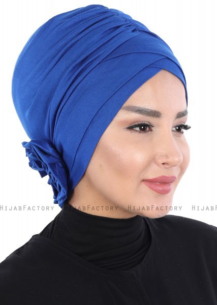 Elisabeth - Blue Cotton Turban