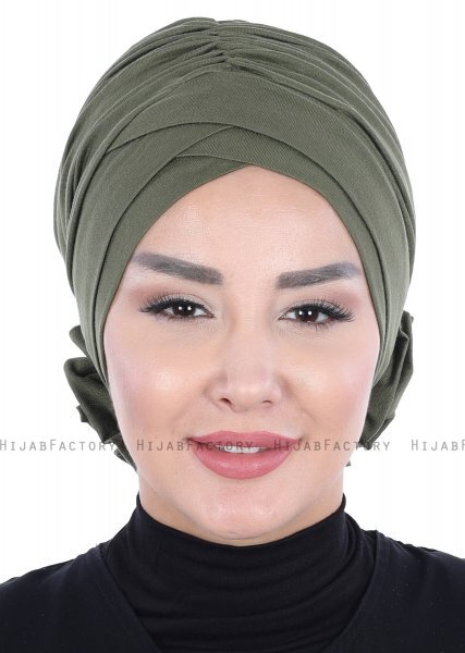 Elisabeth - Khaki Cotton Turban
