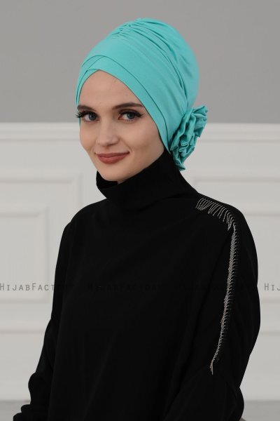 Elisabeth - Turquoise Cotton Turban