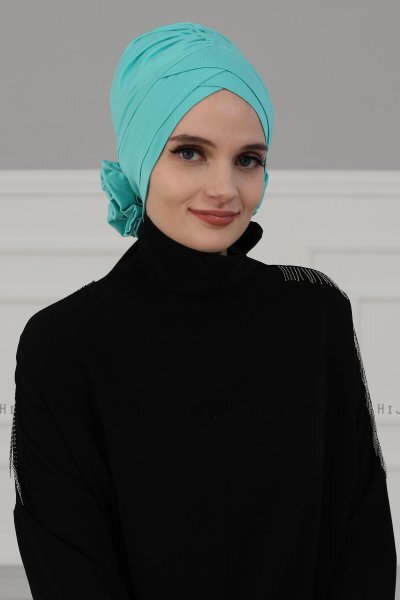 Elisabeth - Turquoise Cotton Turban