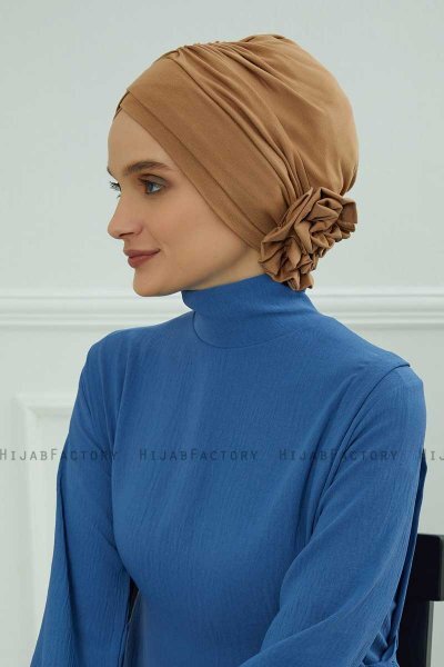 Elisabeth - Light Brown Cotton Turban