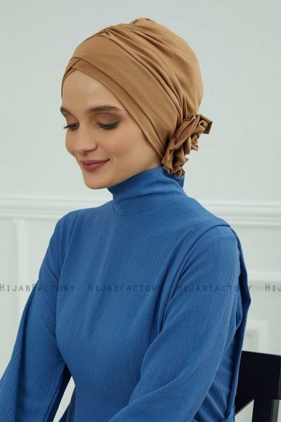Elisabeth - Light Brown Cotton Turban