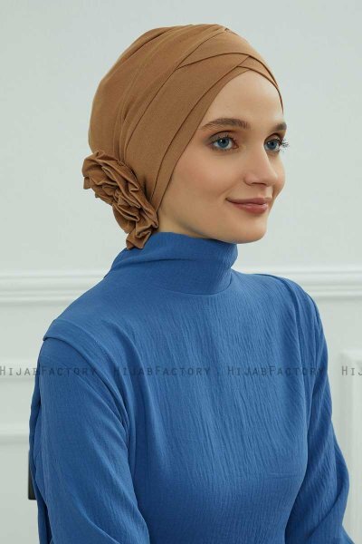 Elisabeth - Light Brown Cotton Turban