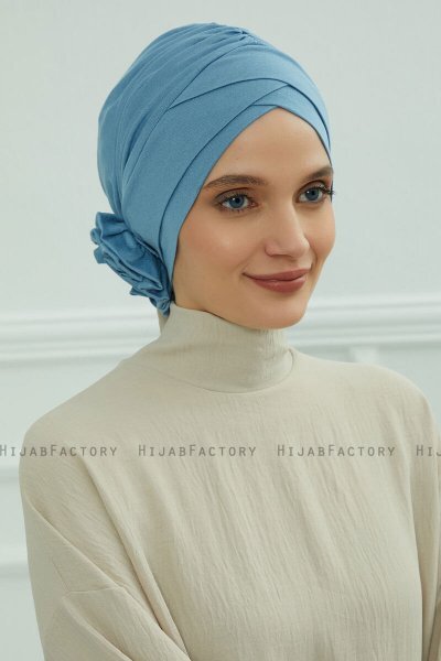 Elisabeth - Sky Blue Cotton Turban