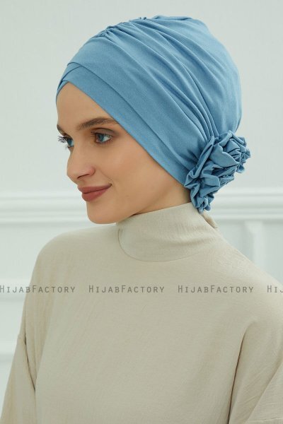 Elisabeth - Sky Blue Cotton Turban