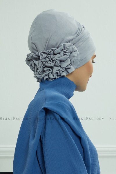 Elisabeth - Light Grey Cotton Turban