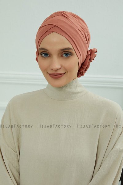Elisabeth - Salmon Cotton Turban