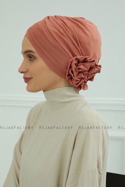 Elisabeth - Salmon Cotton Turban