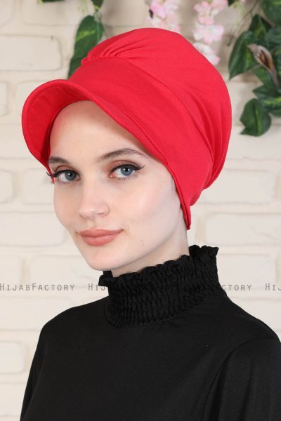 Sandra - Red Cotton Turban - Ayse Turban